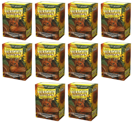 Dragon Shield Standard Size Card Game Sleeves Box - Matte Tangerine