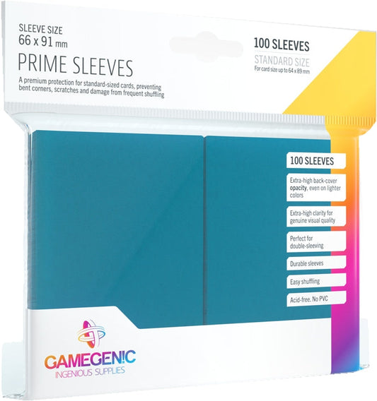 Gamegenic Prime Standard Size Card Game Sleeves Box - Blue