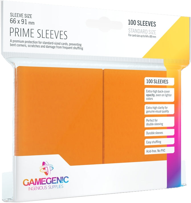 Gamegenic Prime Standard Size Card Game Sleeves Box - Orange