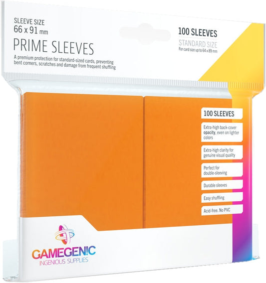 Gamegenic Prime Standard Size Card Game Sleeves Box - Orange