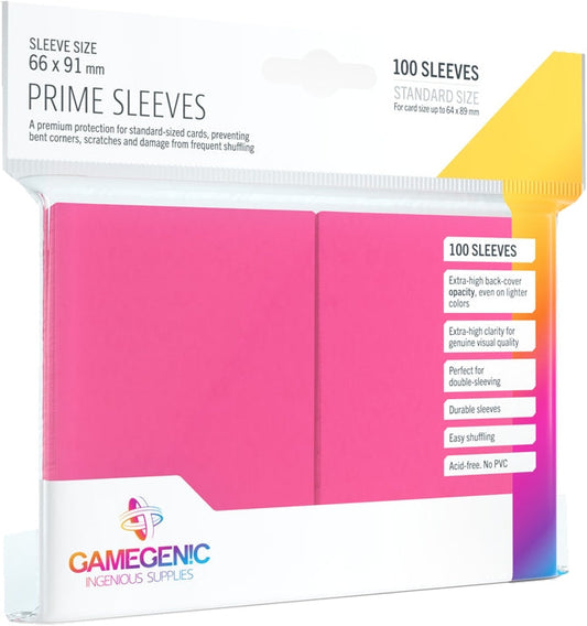 Gamegenic Prime Standard Size Card Game Sleeves Box - Pink