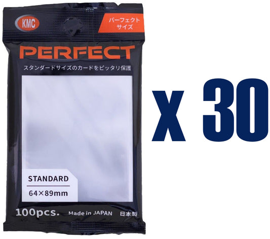 KMC Standard Size Sleeves - Perfect Size (Perfect Fit) Case [30 packs]