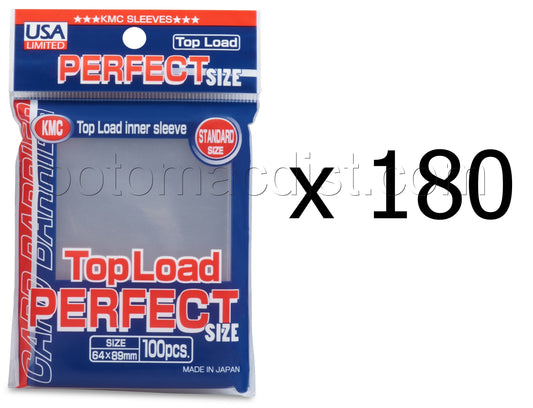 KMC Standard Size Sleeves - Perfect Size (Perfect Fit) Case [180 packs]