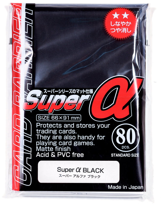 KMC Card Barrier Super Series Standard Size Sleeves - Super Alpha Black Case [30 packs]