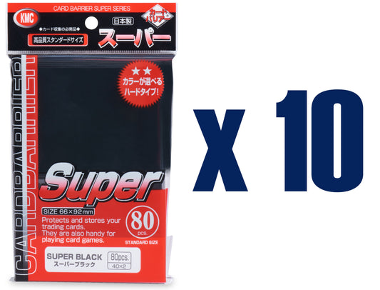 KMC Card Barrier Super Series Standard Size Sleeves - Super Black [10 packs]