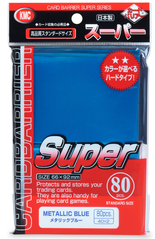 KMC Card Barrier Super Series Standard Size Sleeves - Metallic Blue Pack