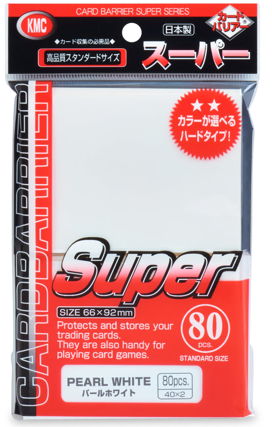 KMC Card Barrier Super Series Standard Size Sleeves - Pearl White Pack