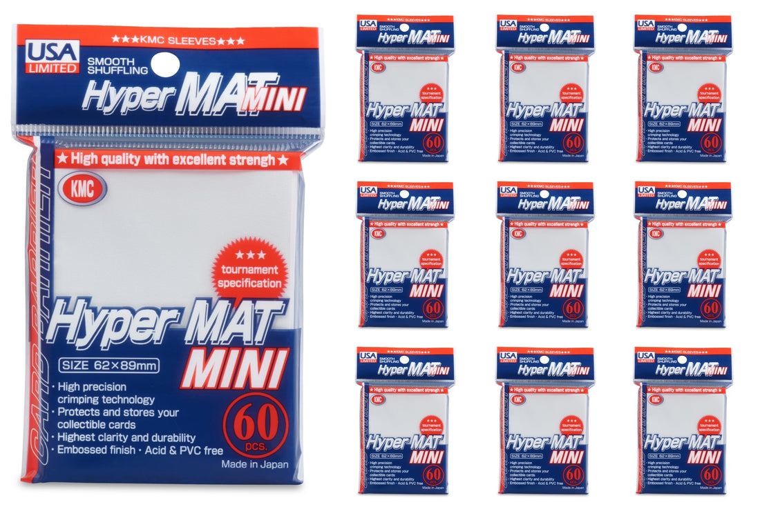 KMC Card Barrier Hyper Mat Mini Yu-Gi-Oh Size Sleeves - Hyper Matte Wh ...