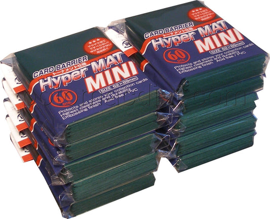 KMC Card Barrier Hyper Mat Mini Yu-Gi-Oh Size Sleeves - Hyper Matte Green [Japanese/10 packs]