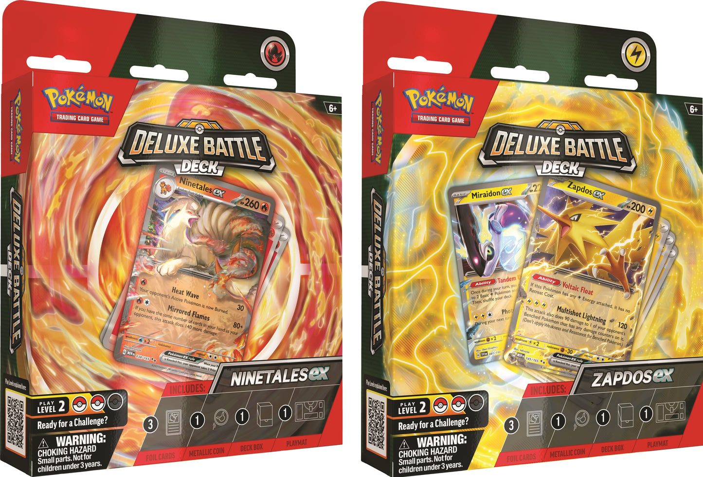 Pokemon TCG: Ninetales EX & Zapdos EX Deluxe Battle Decks [Set of 2]