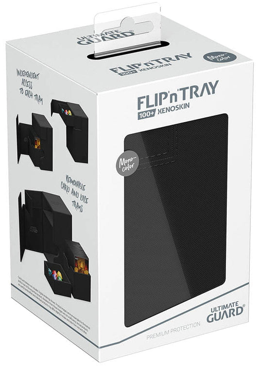 Ultimate Guard Monocolor Black Flip 'n' Tray Deck Case 100+