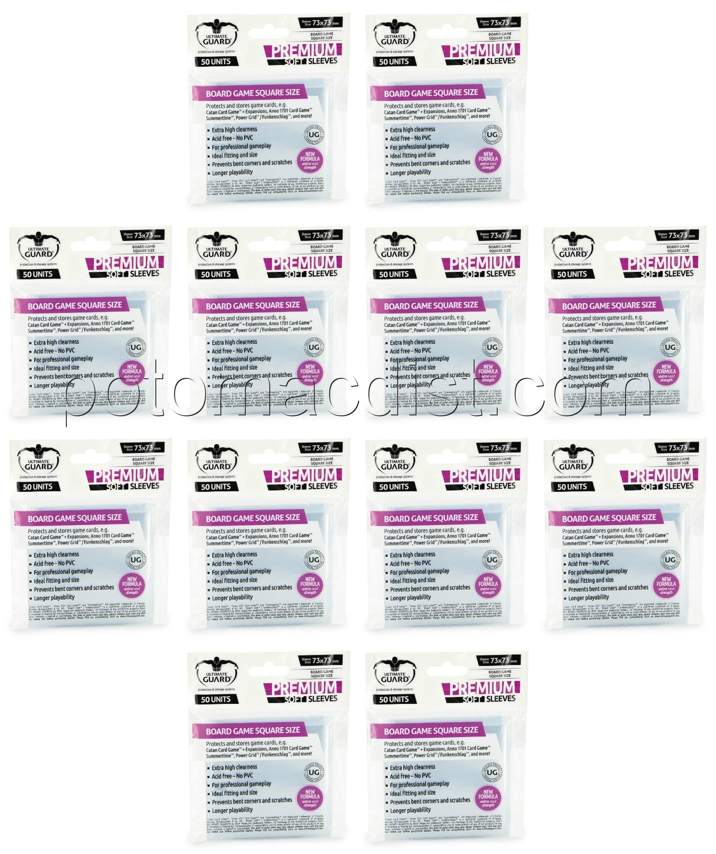 Ultimate Guard Premium Square Board Game Sleeves [10 Packs]