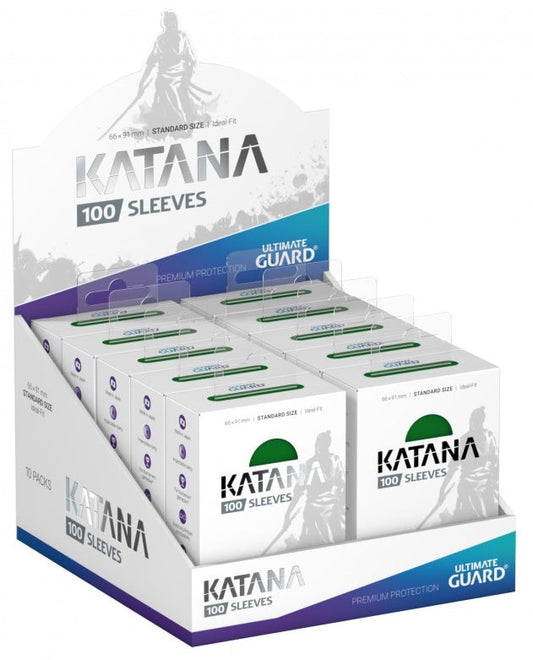 Ultimate Guard Katana Standard Size Green Sleeves Box [10 packs]