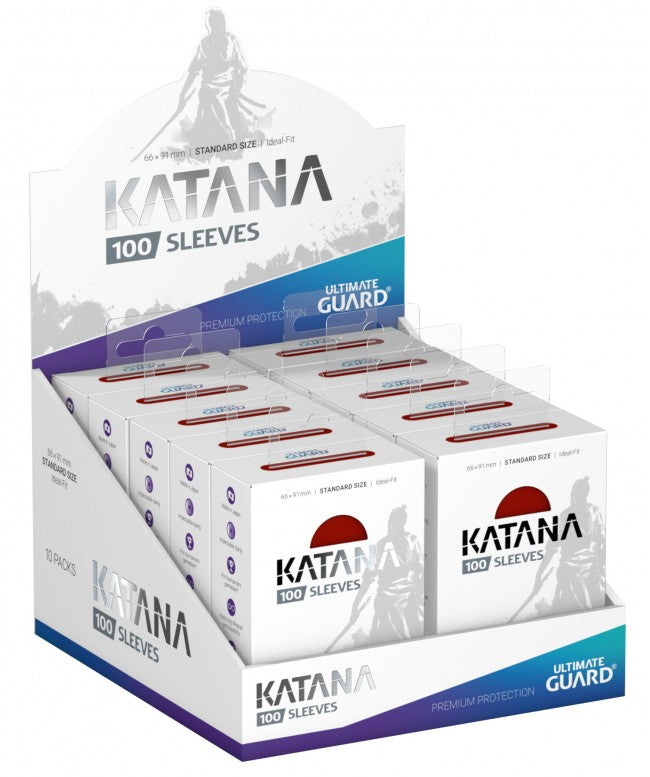 Ultimate Guard Katana Standard Size Red Sleeves Box [10 packs]