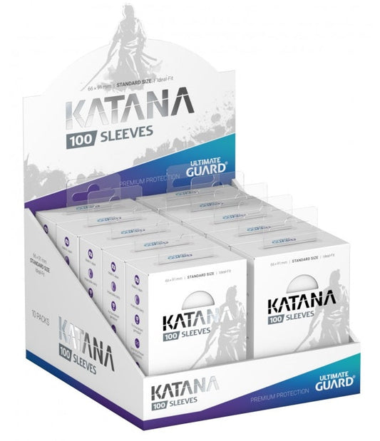 Ultimate Guard Katana Standard Size Transparent Sleeves Box [10 packs]