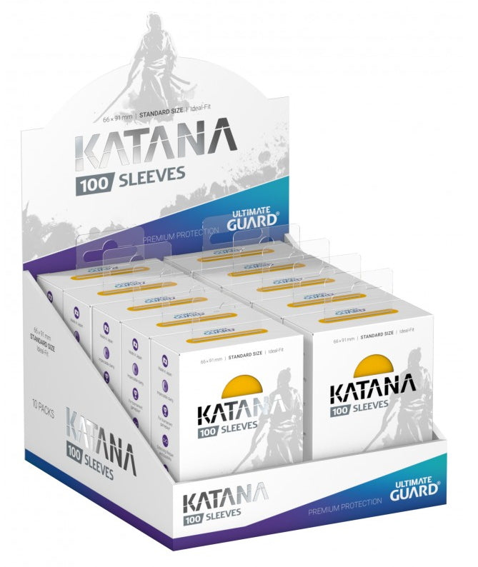 Ultimate Guard Katana Standard Size Yellow Sleeves Box [10 packs]