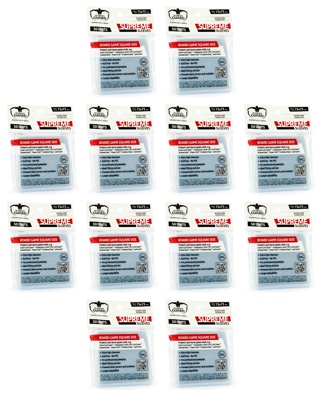 Ultimate Guard Supreme Square Board Game Sleeves [10 Packs]