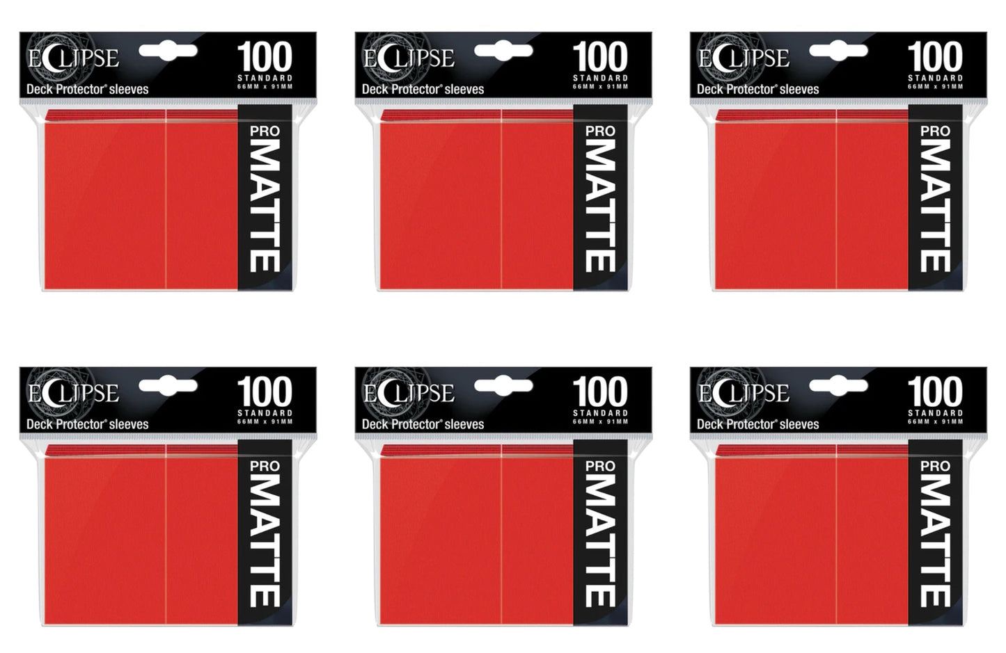 Ultra Pro Pro-Matte Eclipse Standard Size Deck Protectors Box - Apple Red