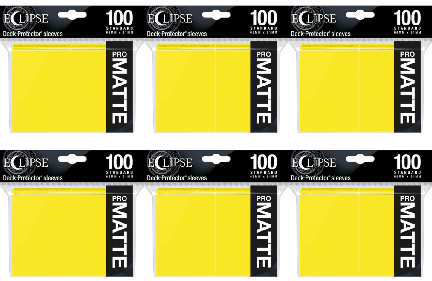Ultra Pro Pro-Matte Eclipse Standard Size Deck Protectors Box - Lemon Yellow
