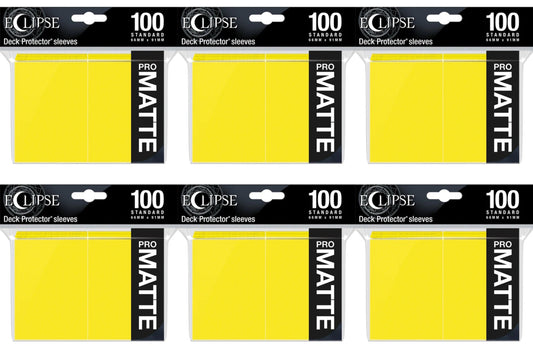 Ultra Pro Pro-Matte Eclipse Standard Size Deck Protectors Box - Lemon Yellow