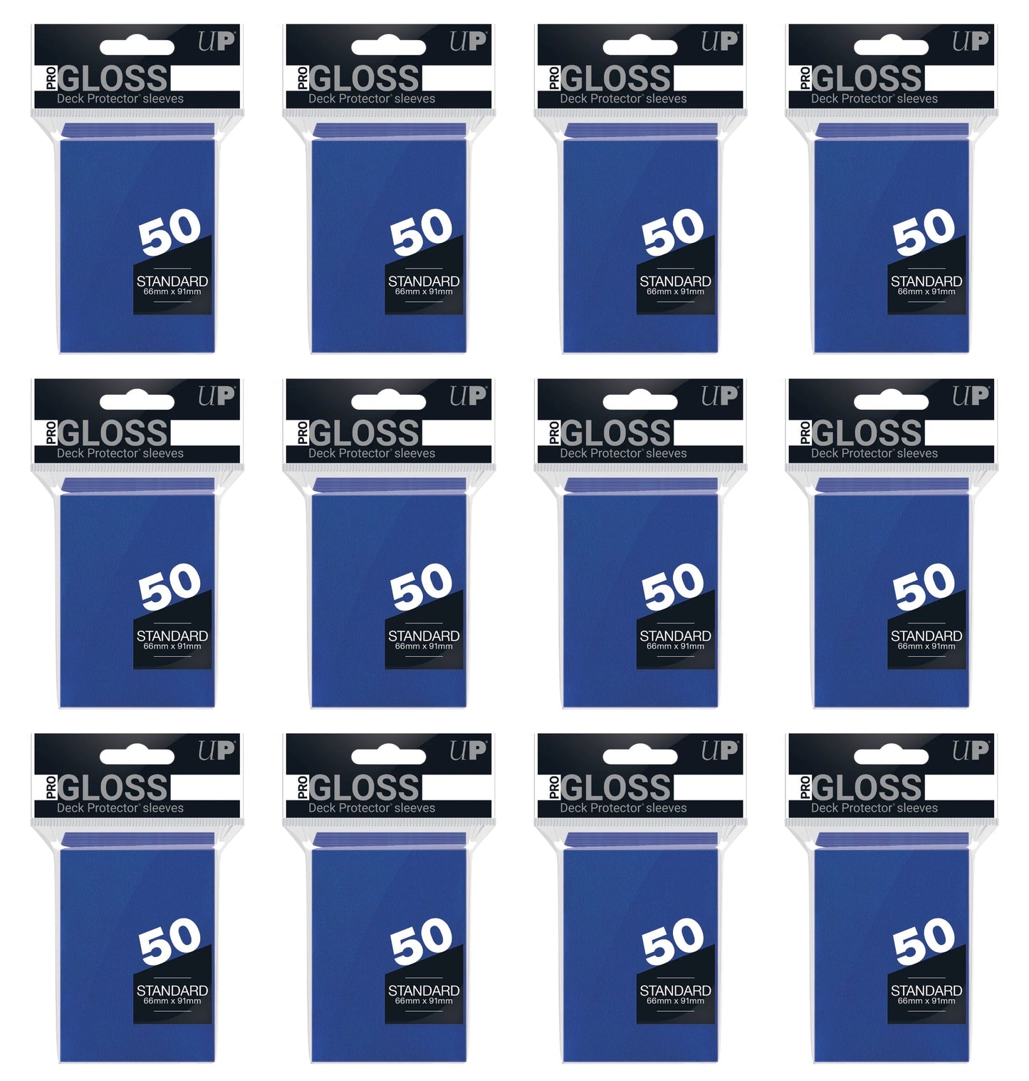 Ultra Pro Standard Size Deck Protectors Box - Blue [12 packs/66mm x 91mm]