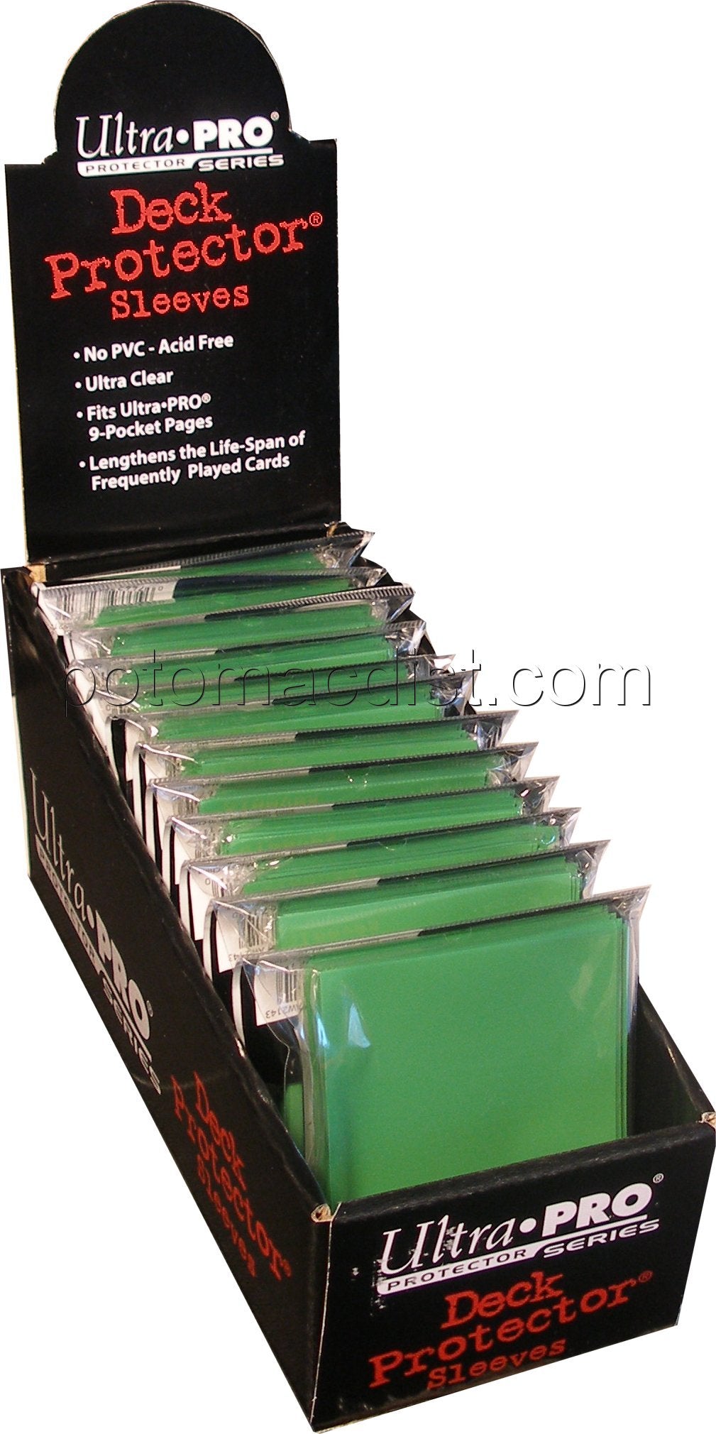 Ultra Pro Standard Size Deck Protectors Box - Green [12 packs/66mm x 91mm]