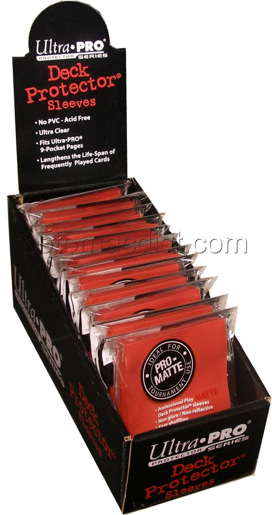 Ultra Pro Pro-Matte Standard Size Deck Protectors Box - Red